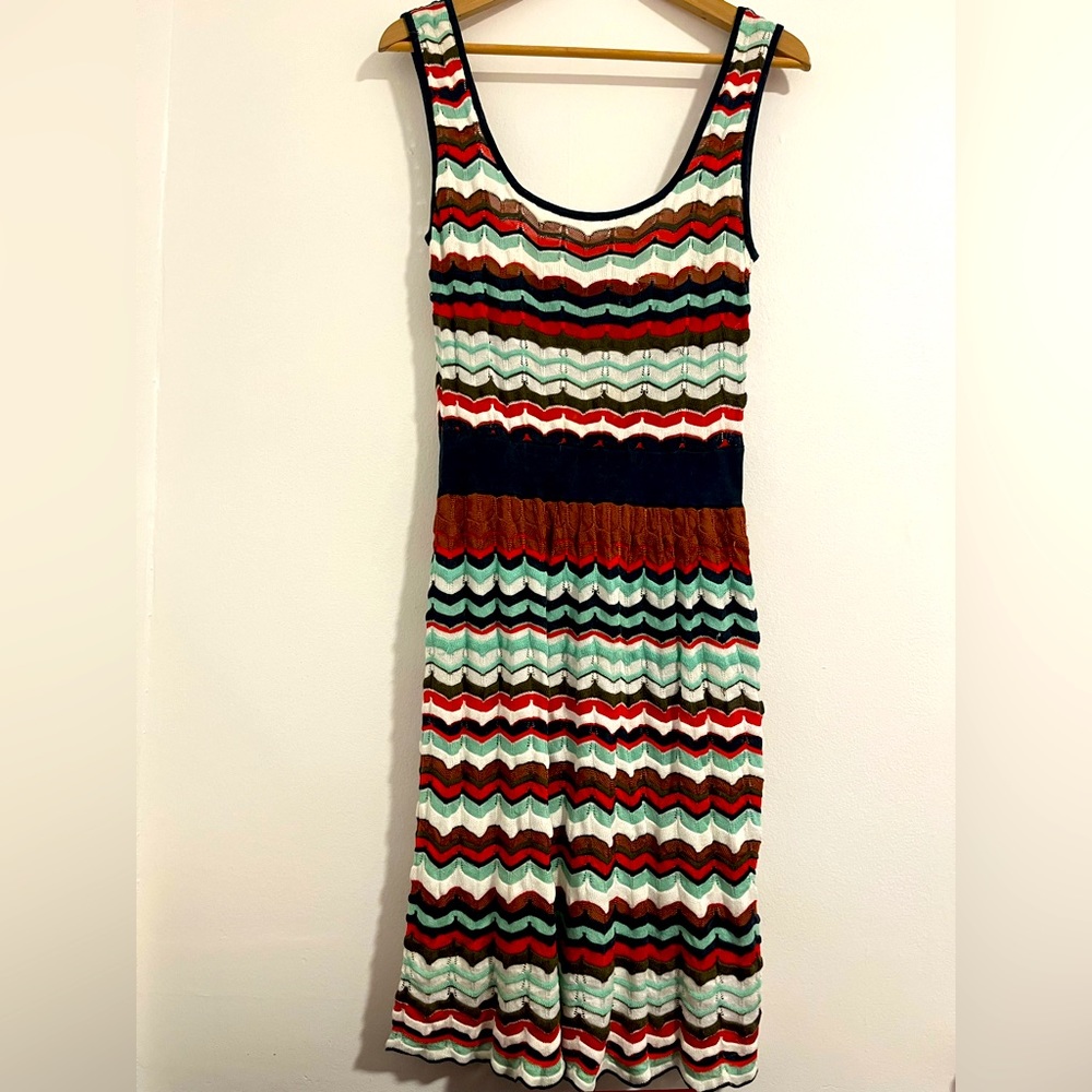 M by Missoni knit zigzag dress, size 8.
